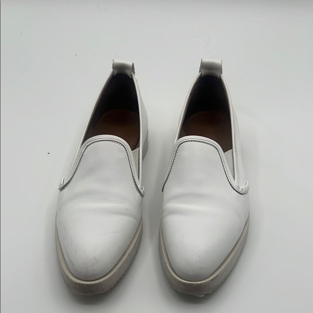 EVERLANE WHITE LEATHER STREET SNEAKER LOAFER - 7.5